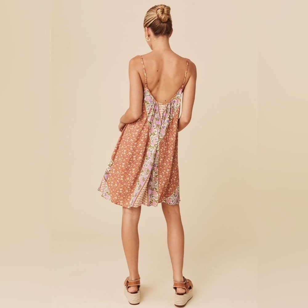 Spell Sienna Strappy Mini Dress - Clay - Picture 2 of 7